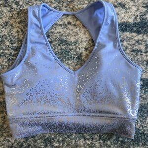 BuffBunny Blue and Silver Sports Bra